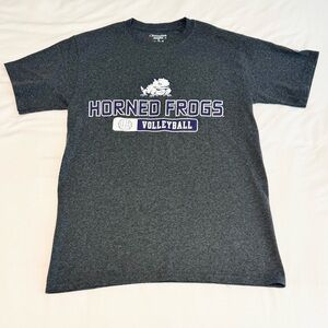 NCAA TCU Horned Frogs Volleyball Adult S Grey Champion Brand T-Shirt NWOT